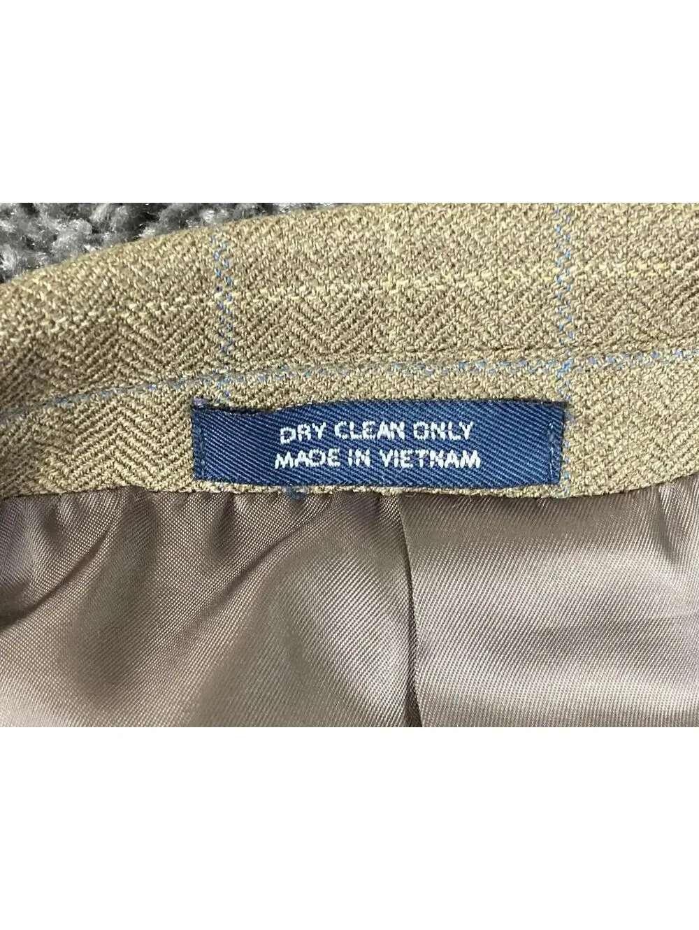 Saddlebred Sport Coat Mens Brown Herringbone Windowpane 100% Lambswool Sz 38R